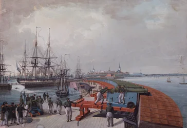 Vue de Revel, le port et l